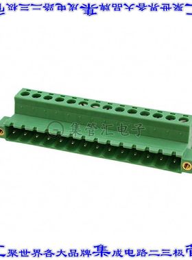 1825624 端子块连接器14POS插头公引脚5.08mm绿色自由悬挂
