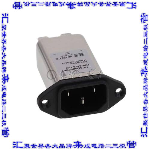 FN9244EB-1-06 电源接入连接器3POS插座公型片状插脚IEC320-C14面