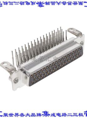 DDMP50SJA197 连接器50POS插座母插口3排D-Sub面板安装通孔直角