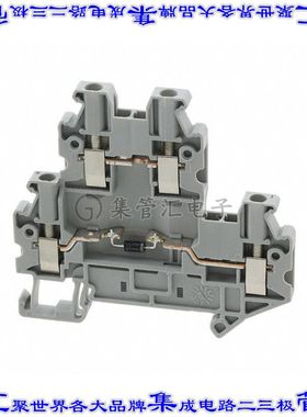 3046728 端子块连接器4POS馈通式2排5.2mm灰色12-26AWG