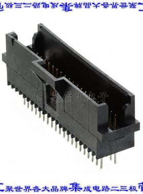 5-104666-3 针座连接器40POS接头2排1.27mm公形插针通孔直针镀金