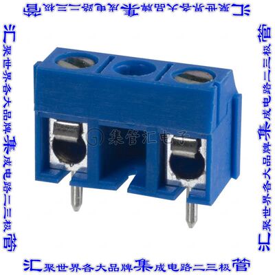 OSTTC023162 线对板连接器2POS接线端子10.16mm通孔水平带板