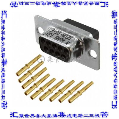 DEUH-9S 连接器9POS插座母插口2排D-Sub自由悬挂