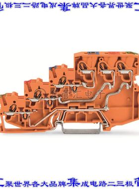 2000-5457 端子块连接器9POS馈通隔离式7.0mm橙色16-24AWG