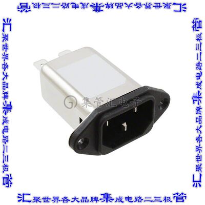 FN9233B-15-06 电源接入连接器3POS插座公型片状插脚IEC320-C14面