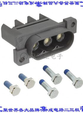 EV1-62R-3SB 矩形连接器3POS插座母插口黑色螺钉银面板安装