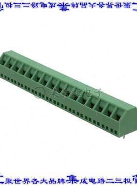 1869350 线对板连接器16POS接线端子5.08mm通孔55角度带板