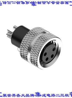 50-00678 圆形连接器4POS插座母插口焊杯镀金自由悬挂