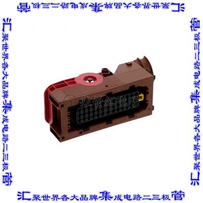 6-2208684-3 矩形连接器外壳39POS插座3排5mm母形插口棕色自由悬