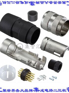 T3635002U 圆形连接器12POS插头公引脚焊杯镀金自由悬挂