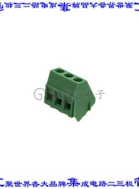 1733428 线对板连接器3POS接线端子5mm通孔55角度带板