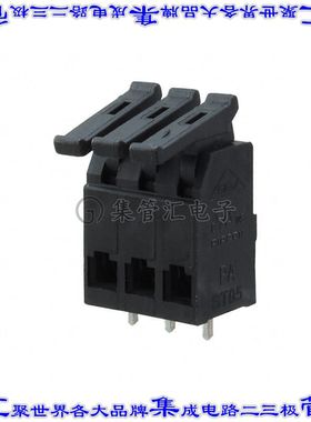 AST0550302 线对板连接器3POS接线端子5mm通孔水平带板