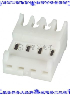 3-644563-4 矩形连接器4POS插座2.54mm母插口白色IDC锡自由悬挂直