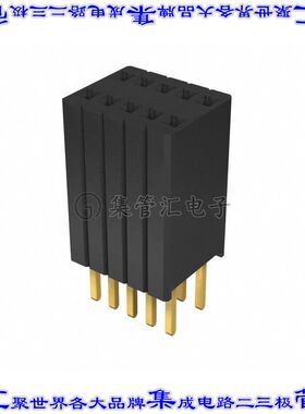 M52-5110545 针座连接器10POS插座2排1.27mm叉状通孔直针镀金