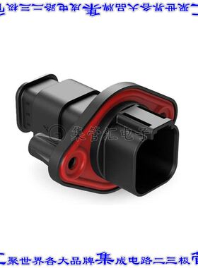 AT04-6P-PM16 矩形连接器外壳6POS插座2排公形引脚黑色面板安装