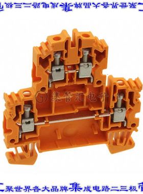 1041960000 端子块连接器4POS馈通式2排6.1mm橙色10-26AWG