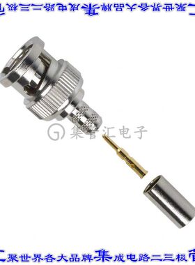 112507 同轴连接器BNC插头公引脚压接75欧姆自由悬挂