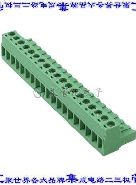 1757187 端子块连接器19POS插头母插口5.08mm绿色自由悬挂