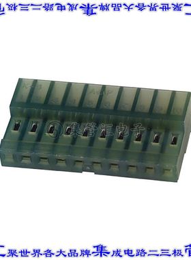 4-640443-0 矩形连接器10POS插座2.54mm母插口绿色IDC锡自由悬挂