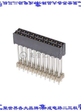 IPT1-110-07-L-D 针座连接器20POS接头2排2.54mm公形插针通孔直针