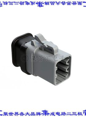 ATP06-6S-SR02 矩形连接器外壳6POS插头3排公形引脚灰色自由悬挂