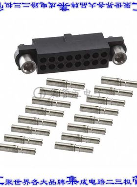 M80-4801642 矩形连接器16POS插座2排2mm母插口黑色压接镀金自由