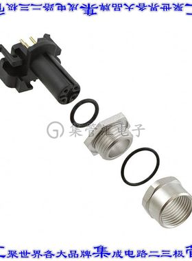 1694237 圆形连接器5POS插座母插口焊接镀金面板安装通孔