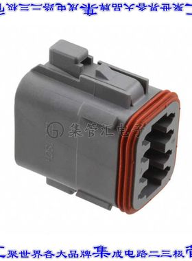 DT06-08SA-C015 矩形连接器外壳8POS插头2排母形插口灰色自由悬挂