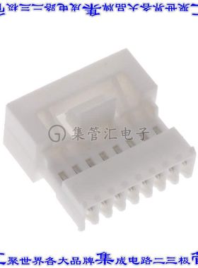 3-647001-8 矩形连接器8POS插头2.54mm公引脚白色IDC锡自由悬挂直