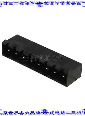 1741656 端子块连接器8POS接头公引脚带罩5.08mm黑色90DEG通孔