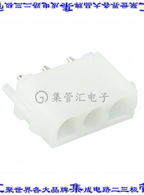 643413-1 针座连接器3POS插座6.35mm母形插口通孔直针锡