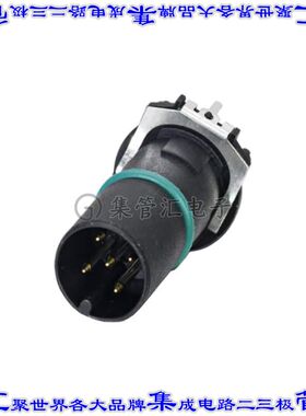 1432350 圆形连接器5POS插头公引脚焊接镀金通孔