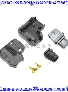 RP34L-5LP-3SC(71) 矩形连接器外壳3POS插头2.35mm母形插口黑色自