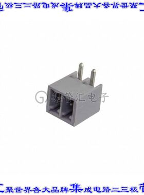 5430425 端子块连接器2POS接头公引脚带罩3.5mm灰色90DEG通孔