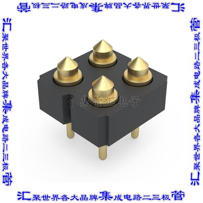 823-22-004-10-050101 弹簧式连接器4POS活塞型2排2.54mm通孔镀金
