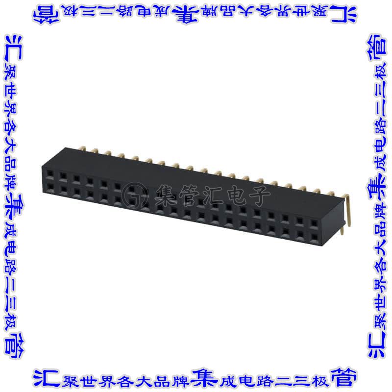 PPPC202LJBN-RC 针座连接器40POS插座2排2.54mm母形插口通孔直角