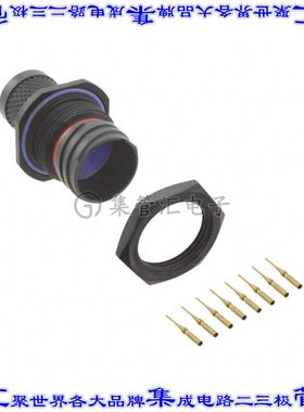 2102352-2 圆形连接器8POS插座公形引脚焊接镀金面板安装