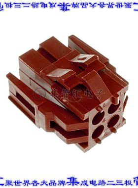 1-640519-0 矩形连接器外壳4POS插头2排4.2mm母形插口红色面板安