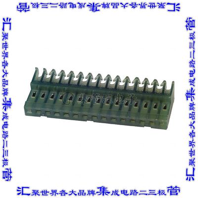 4-640623-5 矩形连接器15POS插座2.54mm母插口绿色IDC锡自由悬挂