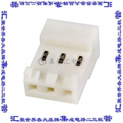 3-643820-3 矩形连接器3POS插座3.96mm母插口白色IDC锡自由悬挂