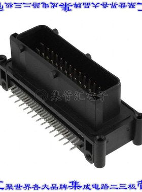 1-963224-1 针座连接器42POS插头3排5mm公形插针通孔直角锡