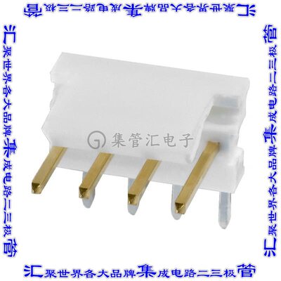 3-641214-4 针座连接器4POS接头2.54mm公形插针通孔直角镀金