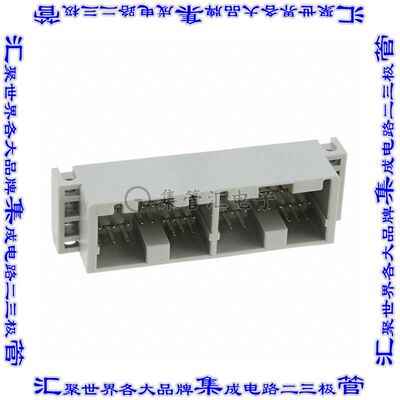 316370-6 针座连接器48POS 3排公形插针通孔直角锡