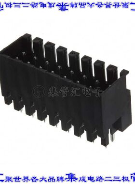 1729000000 端子块连接器16POS接头公引脚带罩2排3.5mm黑色垂直通