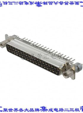 DCMN-37S-N-A197 连接器37POS插座母插口2排D-Sub面板安装通孔