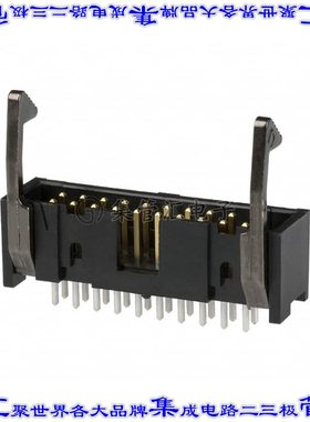 104313-4 针座连接器20POS接头2排2.54mm公形插针通孔直针镀金