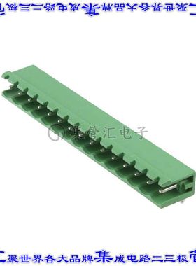 1759143 端子块连接器15POS接头公引脚带罩5.08mm绿色90DEG通孔