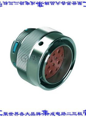 AHDM06-24-19PR 圆形连接器19POS插头外壳用于公插针银色自由悬挂