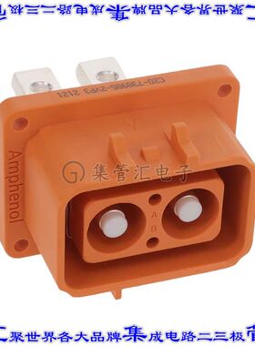 ELRA2Y0301 矩形连接器2POS插座16mm公引脚橙色螺钉面板安装