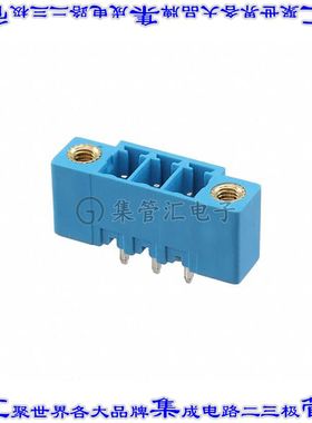 TBP02R2W-381-03BE 端子块连接器3POS接头公引脚带罩3.81mm蓝色垂